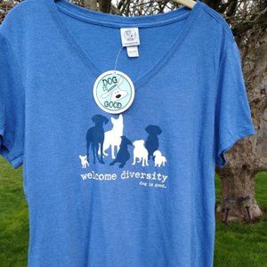 Welcome Diversity Dog is Good Tshirt NWT